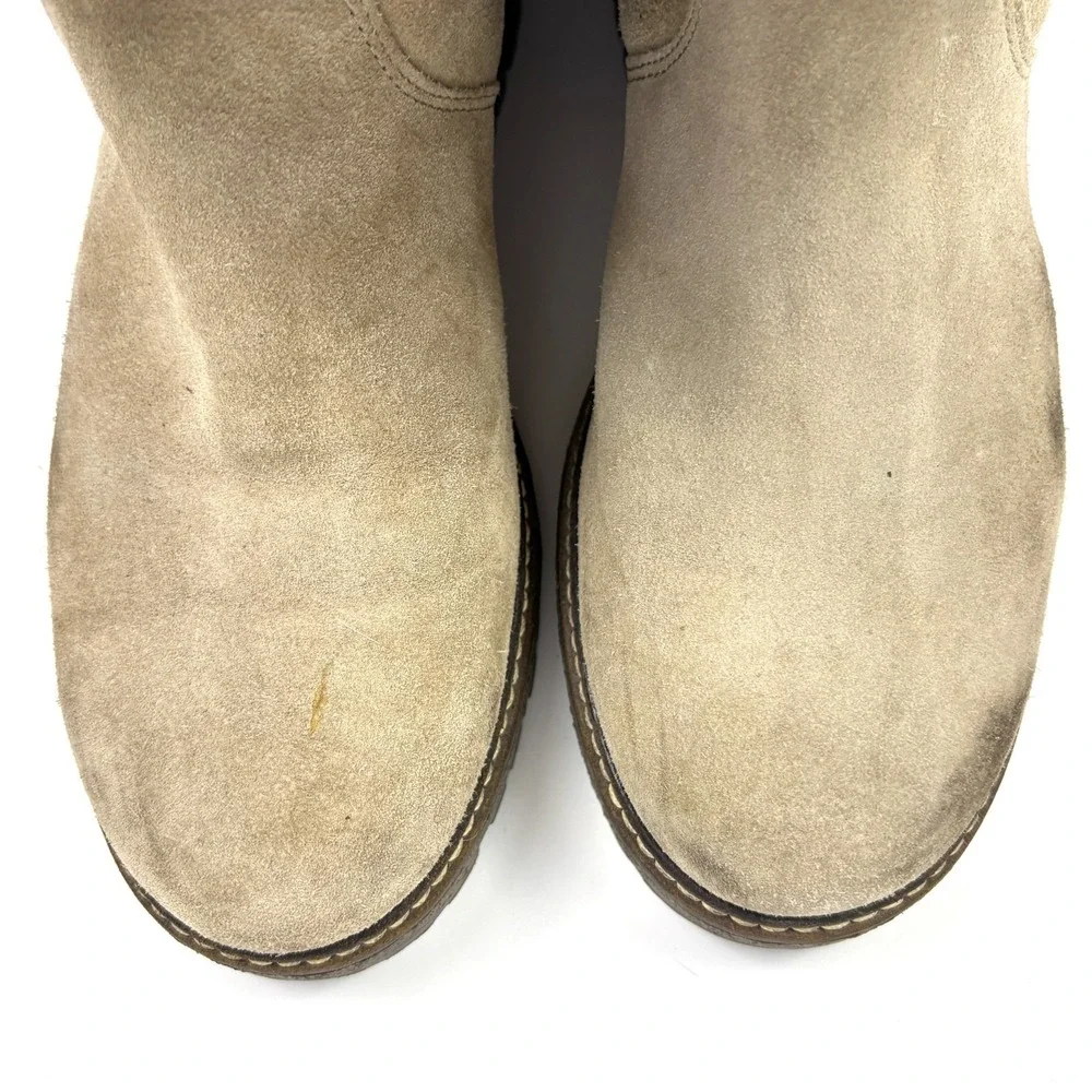 Carlo Pazolini‎ Suede & Fur Winter Boots Womens Sz 38 7.5 Beige Made in Italy